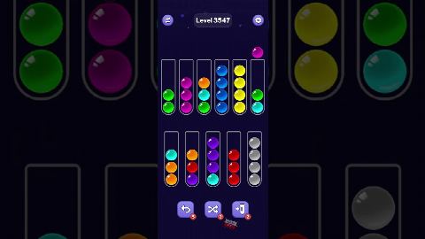 Ball Sort Puzzle – Level 3541–3550 gelöst
