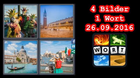 4 Bilder 1 Wort - Tägliches Rätsel - Italien - 26.09.2016 - 26.9.2016 - 26. September 2016 - Lösu