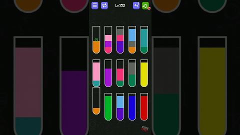 Water Sort - puzzle games – Level 721–730 gelöst