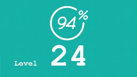 94 Prozent (94%) - Level 24 - Bild Elefanten - Lösung