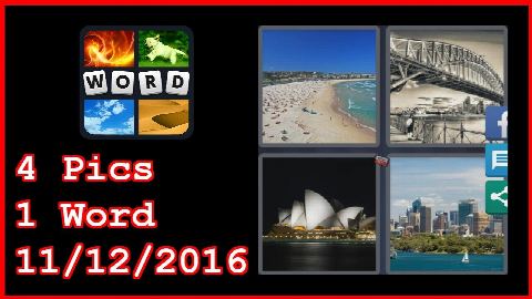 4 Pics 1 Word - Daily Puzzle - Australia 2016 - 11/12/2016 - 11/12/2016 - November 12, 2016 - Answer