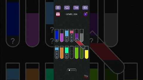 Water Sort Puzzle | Guru Game - Level 224 gelöst
