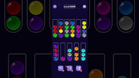 Ball Sort Puzzle – Level 3491–3500 gelöst