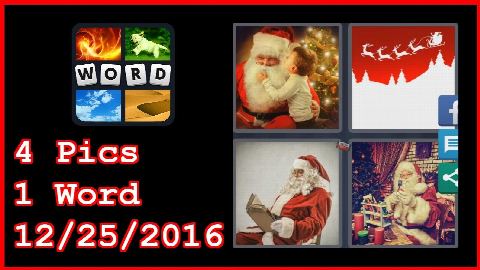 4 Pics 1 Word - 12/25/2016 - Daily Puzzle - Christmas 2016 - 12/25/2016 - December 25, 2016 - Answer