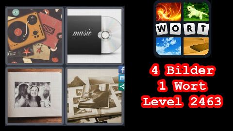 4 Bilder 1 Wort - Level 2463 - Plattenspieler, CD, Foto - Lösung