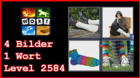 4 Bilder 1 Wort - Level 2584 - Socken, Warm, bunt - Lösung
