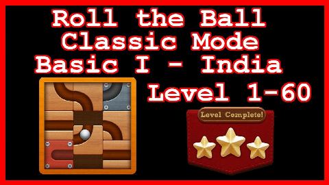 Roll the Ball India Level 1-60 (Classic - Basic I) - Lösung Solution Walkthrough