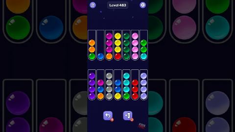 Ball Sort Puzzle – Level 481–490 gelöst