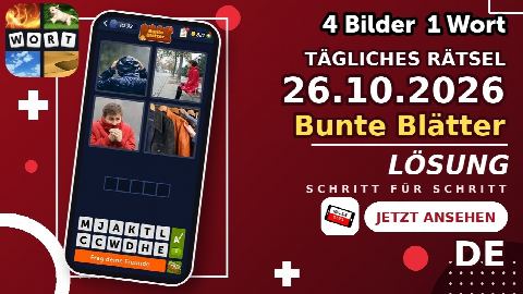 4 Bilder 1 Wort – Tägliches Rätsel 26.10.2026 – Lösung „Bunte Blätter“