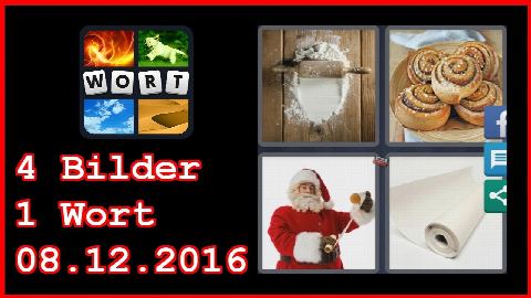 4 Bilder 1 Wort - Tägliches Rätsel - Weihnachten 2016 - 08.12.2016 - 8.12.2016 - 8. Dezember 2016