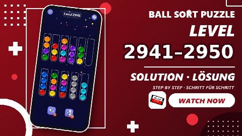Ball Sort Puzzle – Level 2941–2950 gelöst