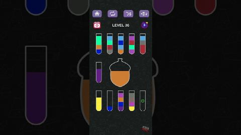 Water Sort Puzzle | Guru Game - Level 36 (Variante 2) gelöst