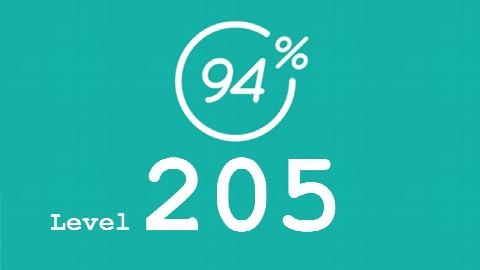 94 Prozent (94%) - Level 205 - Ein Einwegprodukt - Lösung