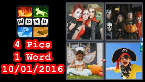 4 Pics 1 Word - Daily Puzzle - Halloween 2016 - 10/01/2016 - 10/1/2016 - October 1, 2016 - Answer