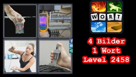 4 Bilder 1 Wort - Level 2458 - Ölstand, Reifen profil, ph-Wert - Lösung