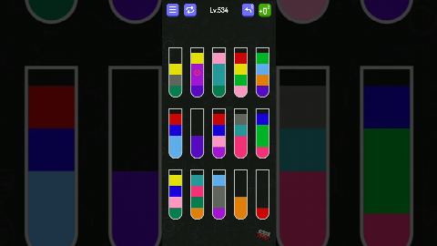 Water Sort - puzzle games – Level 531–540 gelöst