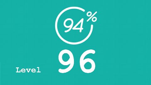 94 Prozent (94%) - Level 96 - Bild See - Lösung
