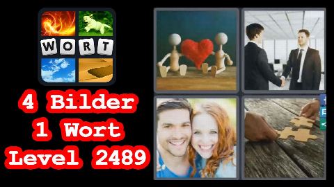 4 Bilder 1 Wort - Level 2489 - Herz, handschlag, Puzzle, Paar - Lösung