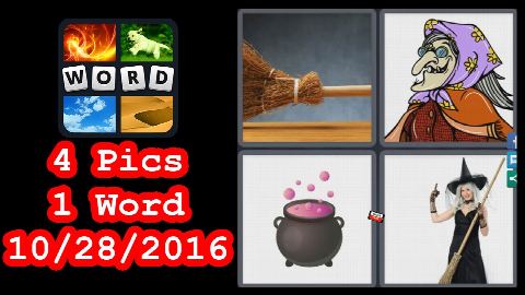 4 Pics 1 Word - Daily Puzzle - Halloween 2016 - 10/28/2016 - 10/28/2016 - October 28, 2016 - Answer