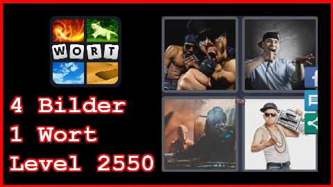 4 Bilder 1 Wort - Level 2550 - Sänger, Musik, Mikro - Lösung