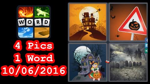 4 Pics 1 Word - Daily Puzzle - Halloween 2016 - 10/06/2016 - 10/6/2016 - October 6, 2016 - Answer