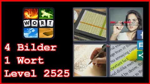4 Bilder 1 Wort - Level 2525 - Tablet, Liste, Schrift, Textmarker - Lösung