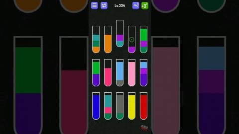 Water Sort - puzzle games – Level 391–400 gelöst
