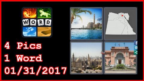 4 Pics 1 Word - 01/31/2017 - Daily Puzzle - Egypt 2017 - 1/31/2017 - January 31, 2017 - Answer