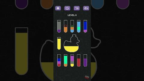 Water Sort Puzzle | Guru Game - Level 6 (Variante 2) gelöst