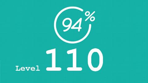 94 Prozent (94%) - Level 110 - Bild Marienkäfer - Lösung