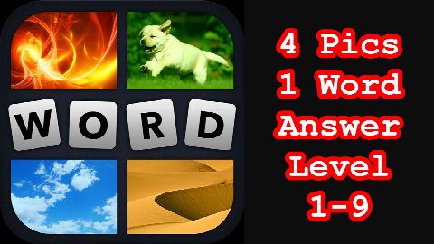 4 Pics 1 Word - Level 1-9 - Hit level 10 to unlock the Daily Puzzles! - Answers Walkthrough