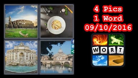 4 Pics 1 Word - Daily Puzzle - Italy - 09/10/2016 - 9/10/2016 - September 10, 2016 - Answer