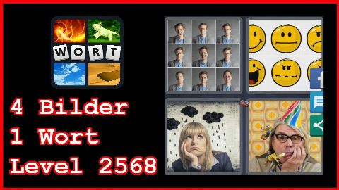 4 Bilder 1 Wort - Level 2568 - Passbild, Smileys, schlecht gelaunt - Lösung