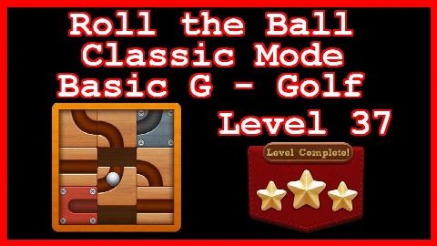 Roll the Ball Golf Level 37 (Classic - Basic G) - Lösung Solution Walkthrough