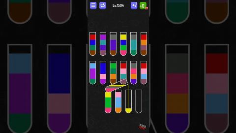 Water Sort - puzzle games – Level 1501–1510 gelöst