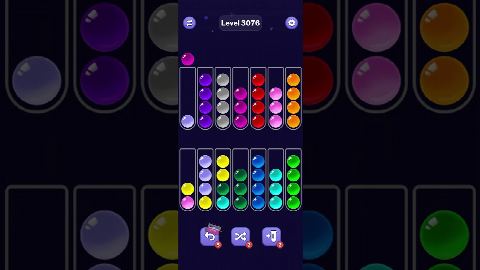 Ball Sort Puzzle – Level 3071–3080 gelöst