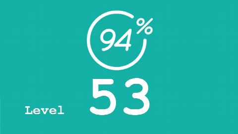 94 Prozent (94%) - Level 53 - Etwas, was du feierst - Lösung