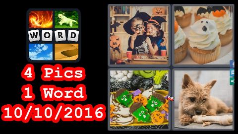 4 Pics 1 Word - Daily Puzzle - Halloween 2016 - 10/10/2016 - 10/10/2016 - October 10, 2016 - Answer