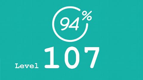 94 Prozent (94%) - Level 107 - Wasser - Lösung