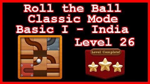 Roll the Ball India Level 26 (Classic - Basic I) - Lösung Solution Walkthrough