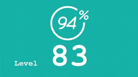 94 Prozent (94%) - Level 83 - Geometrische Form - Lösung
