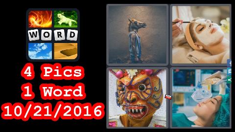 4 Pics 1 Word - Daily Puzzle - Halloween 2016 - 10/21/2016 - 10/21/2016 - October 21, 2016 - Answer
