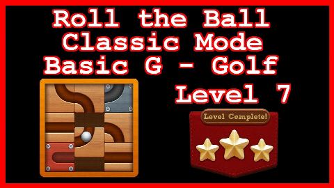 Roll the Ball Golf Level 7 (Classic - Basic G) - Lösung Solution Walkthrough