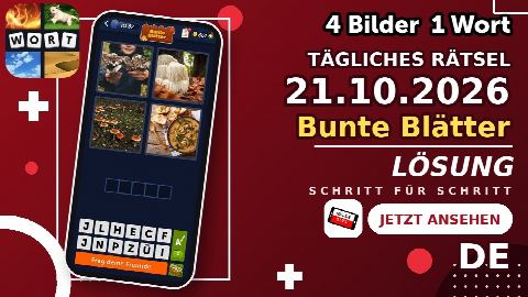 4 Bilder 1 Wort – Tägliches Rätsel 21.10.2026 – Lösung „Bunte Blätter“