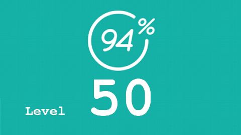 94 Prozent (94%) - Level 50 - Arten von Stoffen - Lösung
