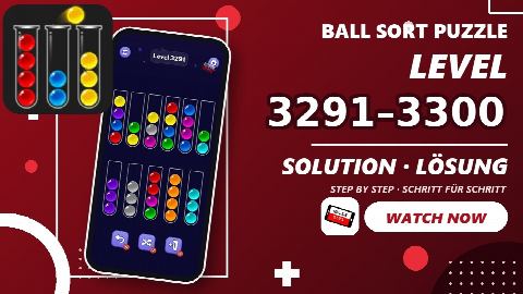 Ball Sort Puzzle – Level 3291–3300 gelöst