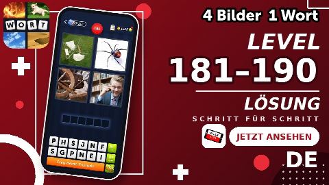 4 Bilder 1 Wort – Level 181–190 gelöst | Alle Lösungen (Update: 2026)
