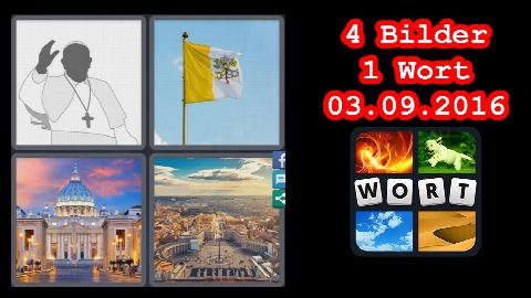 4 Bilder 1 Wort - Tägliches Rätsel - Italien - 03.09.2016 - 3.9.2016 - 3. September 2016 - Lösung