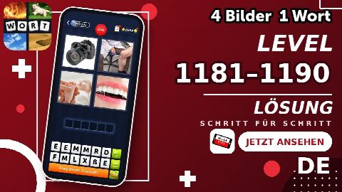 4 Bilder 1 Wort – Level 1181–1190 gelöst | Alle Lösungen (Update: 2026)