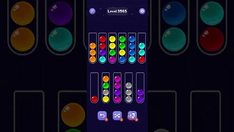 Ball Sort Puzzle – Level 3561–3570 gelöst